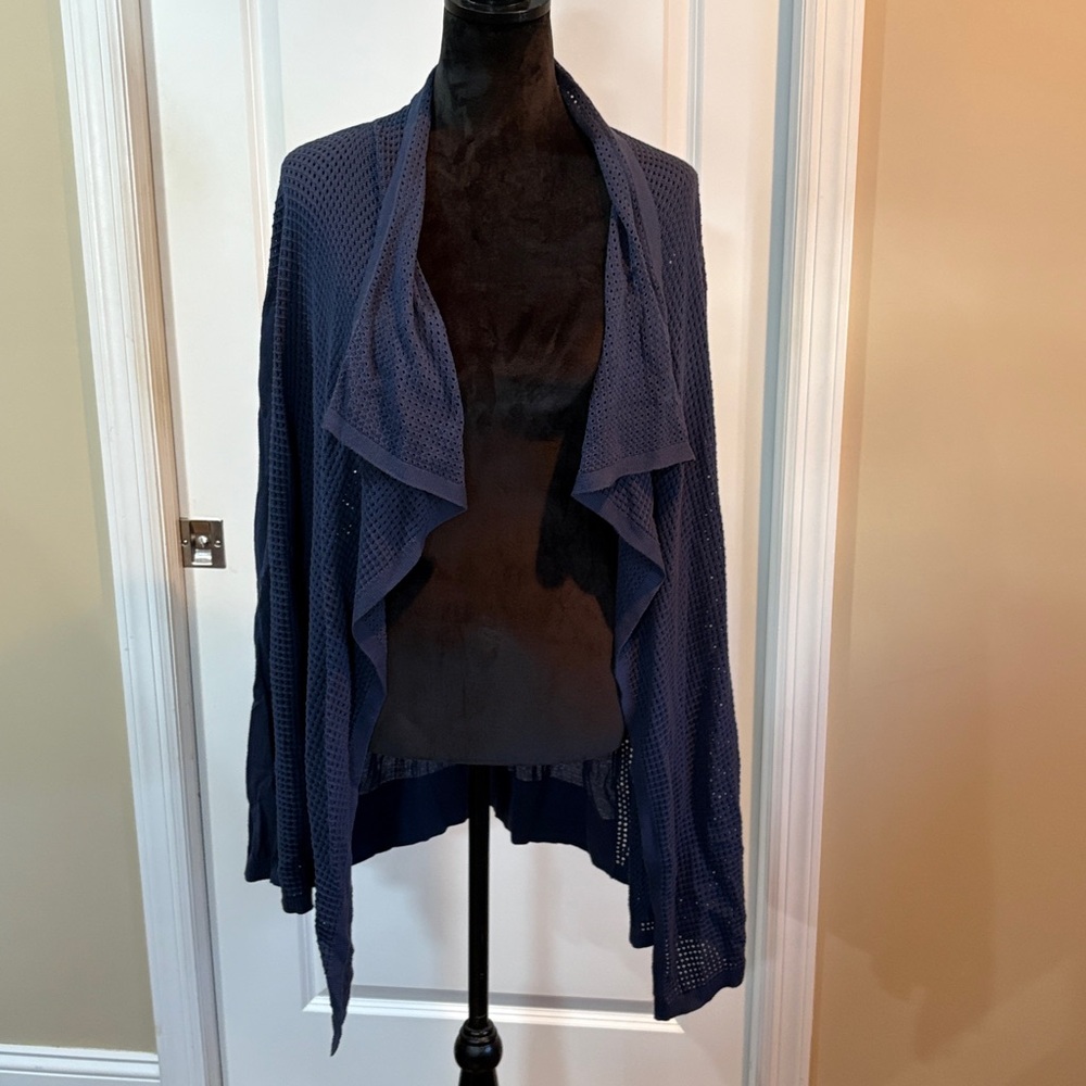 Ann Taylor Blue Knit Cardigan